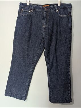 Realtree Mens Navy Fleece Lined Straight Jeans Cabincore Workwear Y2K Streetwear
